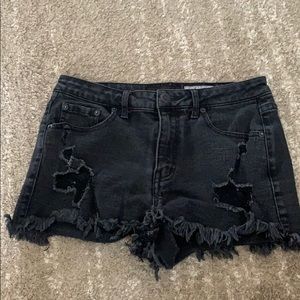 High waisted jean shorts!